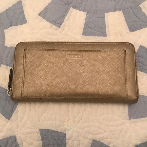 Coach Handbags - Gold Coach Wallet